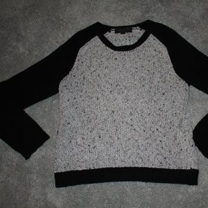 Rag and Bone Size L Black and Gray Pullover Wool
